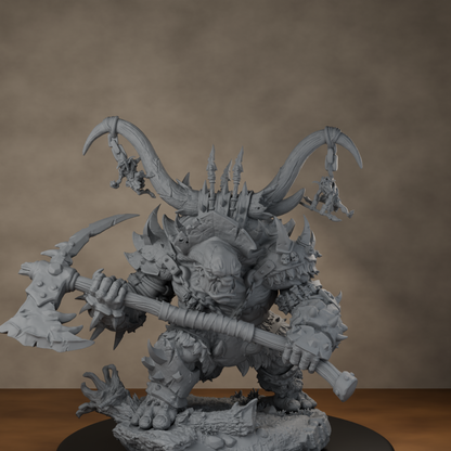 Ard One Stompa Pose 02 Nogore - unpainted resin miniature digital render - high angle