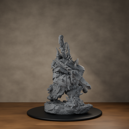 Ard One Stompa Pose 02 Nogore - unpainted resin miniature digital render - side right
