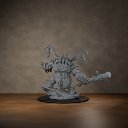 Ard One Stompa Pose 03 Gore - unpainted resin miniature digital render - back