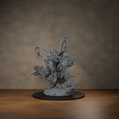 Ard One Stompa Pose 03 Gore - unpainted resin miniature digital render - front left 3q