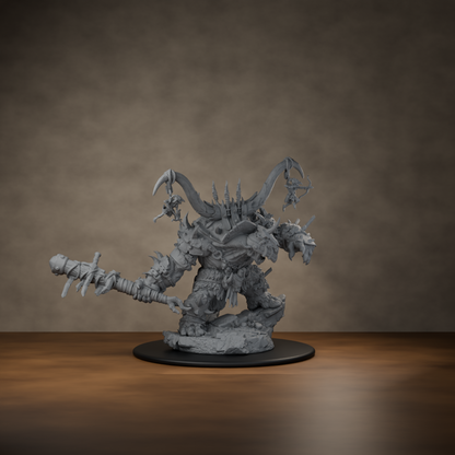Ard One Stompa Pose 03 Gore - unpainted resin miniature digital render - front right 3q