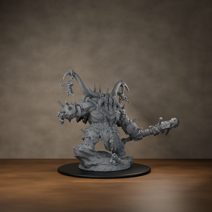 Ard One Stompa Pose 03 Nogore - unpainted resin miniature digital render - back left 3q