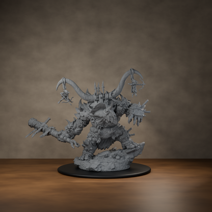 Ard One Stompa Pose 03 Nogore - unpainted resin miniature digital render - hero