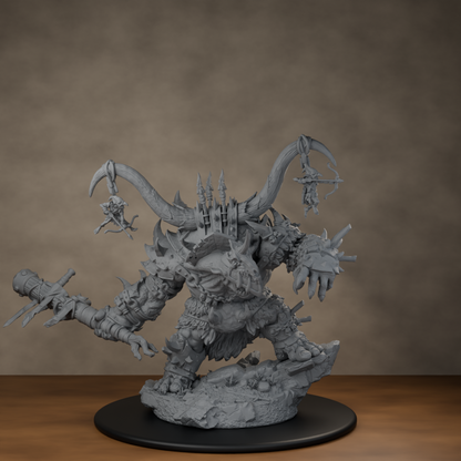 Ard One Stompa Pose 03 Nogore - unpainted resin miniature digital render - high angle