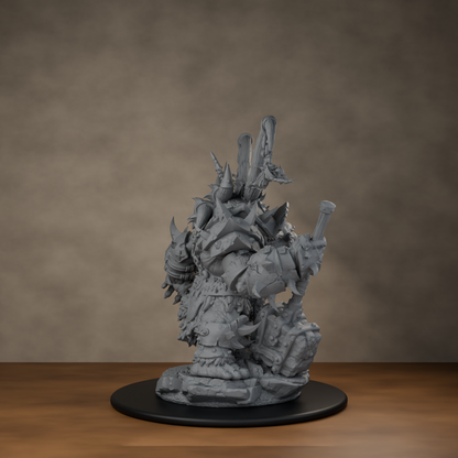 Ard One Stompa Pose 04 Gore - unpainted resin miniature digital render - side right