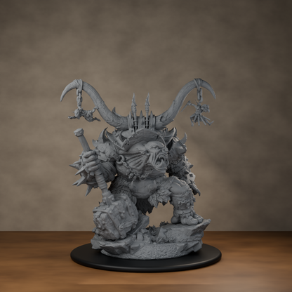 Ard One Stompa Pose 04 Nogore - unpainted resin miniature digital render - hero