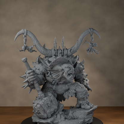 Ard One Stompa Pose 04 Nogore - unpainted resin miniature digital render - high angle
