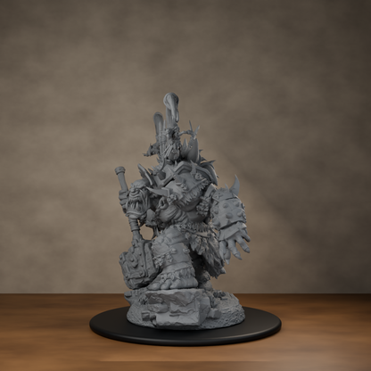 Ard One Stompa Pose 04 Nogore - unpainted resin miniature digital render - side left
