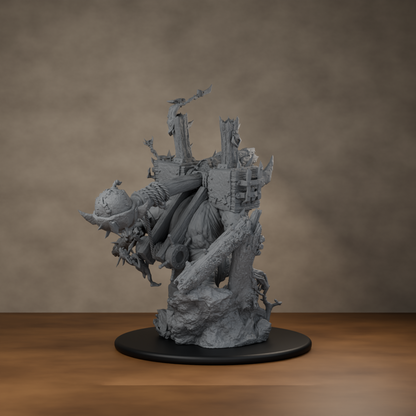 Big'un Flinga - unpainted resin miniature digital render - back