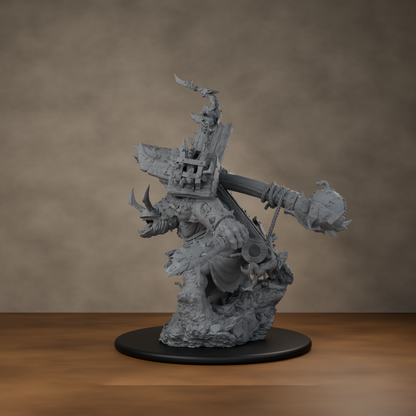 Big'un Flinga - unpainted resin miniature digital render - side