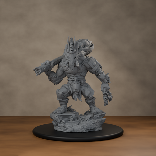Blackspring Troll Pose 01 - unpainted resin miniature digital render - hero