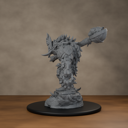 Blackspring Troll Pose 01 - unpainted resin miniature digital render - side left