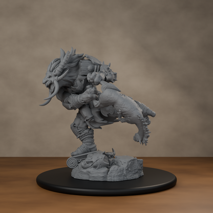 Blackspring Troll Pose 02 - unpainted resin miniature digital render - side