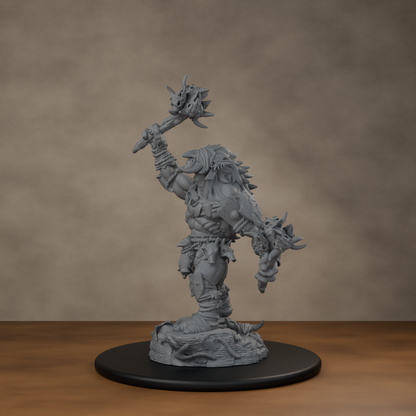 Blackspring Troll Pose 03 - unpainted resin miniature digital render - side