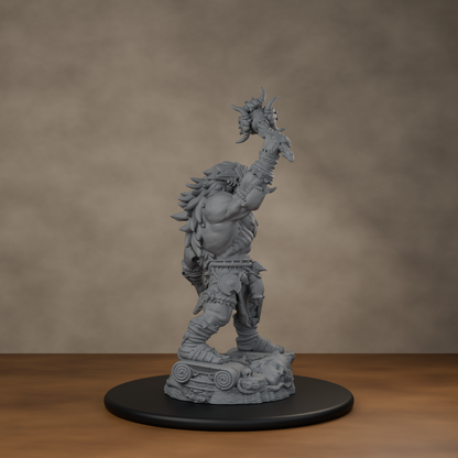 Blackspring Troll Pose 03 - unpainted resin miniature digital render - side right