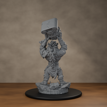Blackspring Troll Pose 04 - unpainted resin miniature digital render - back