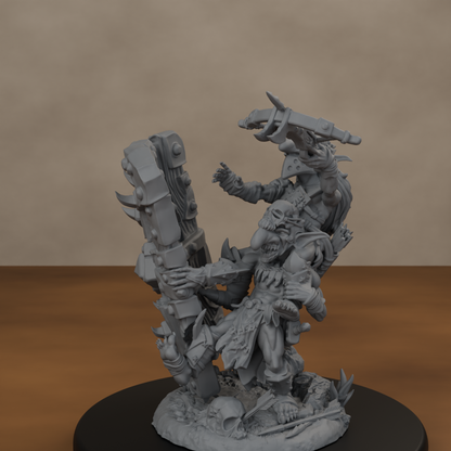 Blocknsock Chucks Pose 01 - unpainted resin miniature digital render - high angle