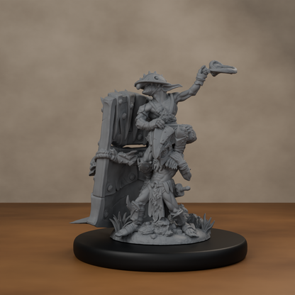 Blocknsock Chucks Pose 02 - unpainted resin miniature digital render - hero