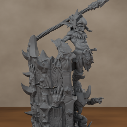Blocknsock Chucks Pose 04 - unpainted resin miniature digital render - detail weapon