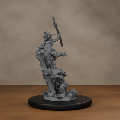Blocknsock Chucks Pose 04 - unpainted resin miniature digital render - front left 3q