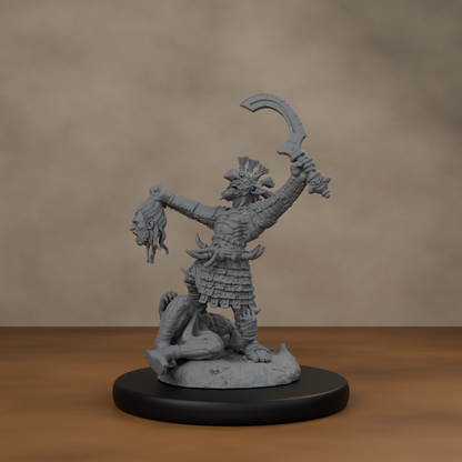 Boncesnagga - The Pit Fighter - unpainted resin miniature digital render - front left 3q
