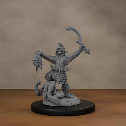 Boncesnagga - The Pit Fighter - unpainted resin miniature digital render - hero
