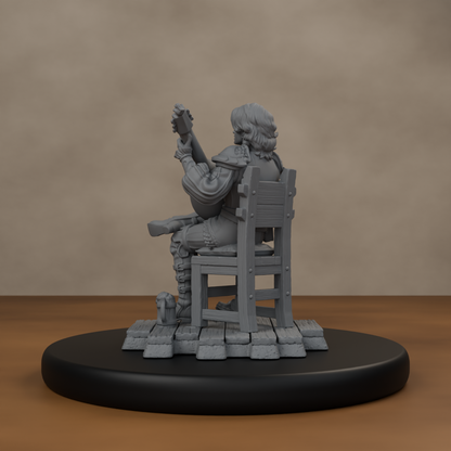 Lysandir Starwhisper - unpainted resin miniature digital render - back left 3q