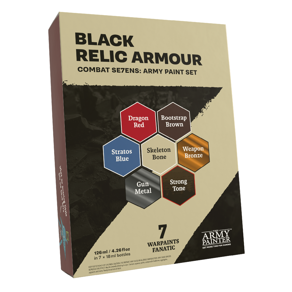 TAP - Combat Se7ens: Black Relic Armour Paint Set - official product image
