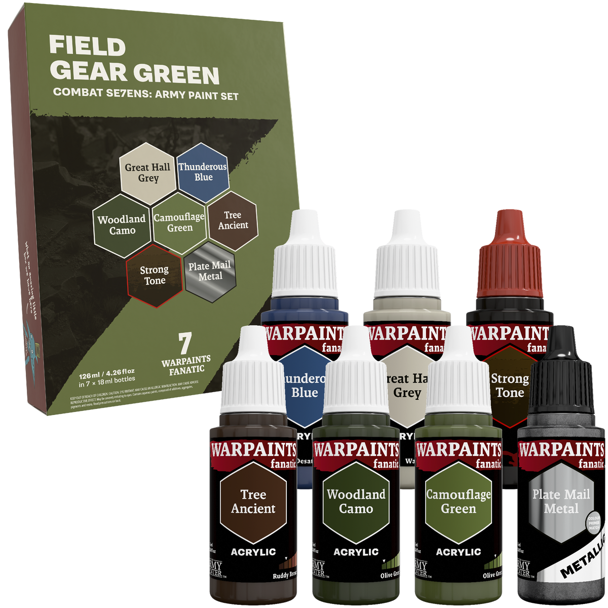 TAP - Combat Se7ens: Field Gear Green Paint Set - official product image 2